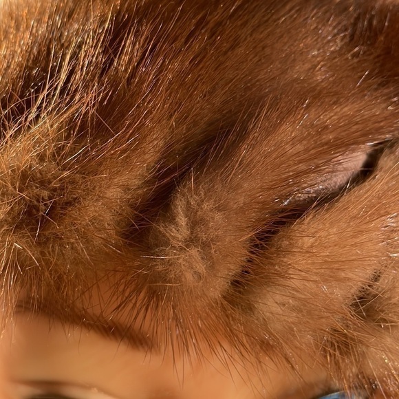 🎁HP🎁 MINK Fur Hat Vintage Handcrafted Uniquely Scrolled Beret Cupped Hat - Picture 5 of 16